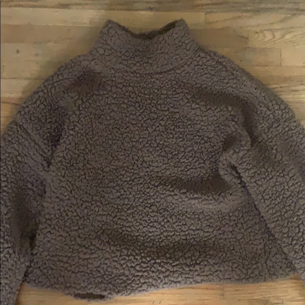 Sherpa turtleneck sweater